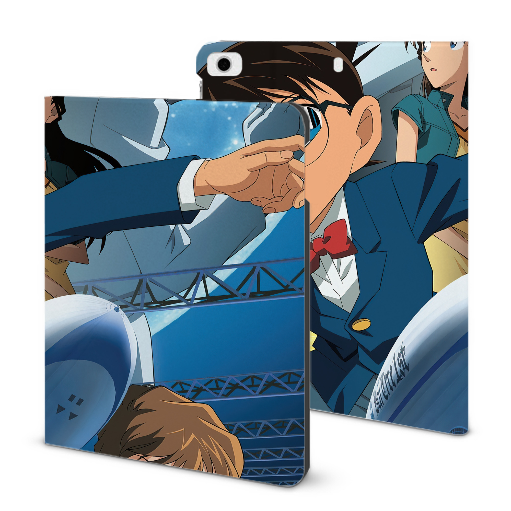 （画像用） 名探偵コナン Detective Conan IPad ケース ブック型 PUレザー TPU 耐衝撃 軽量 薄型 ペン収納なし 全面保護 IPad 各モデル対応